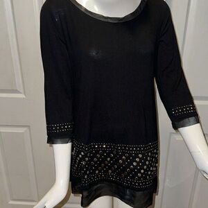 Belldini Black Studded Tunic Top